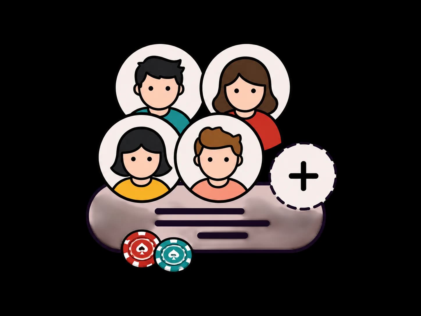 Gloved hand holding a branded chip token